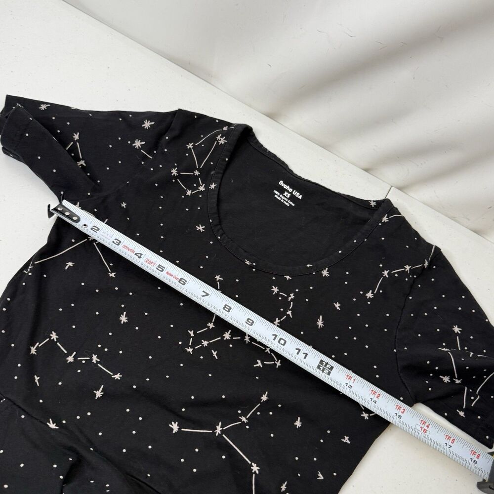 Svaha Constellations Glow In the Dark Twirl Dress Organic Cotton Celestial Sz XS - Picture 8 of 13